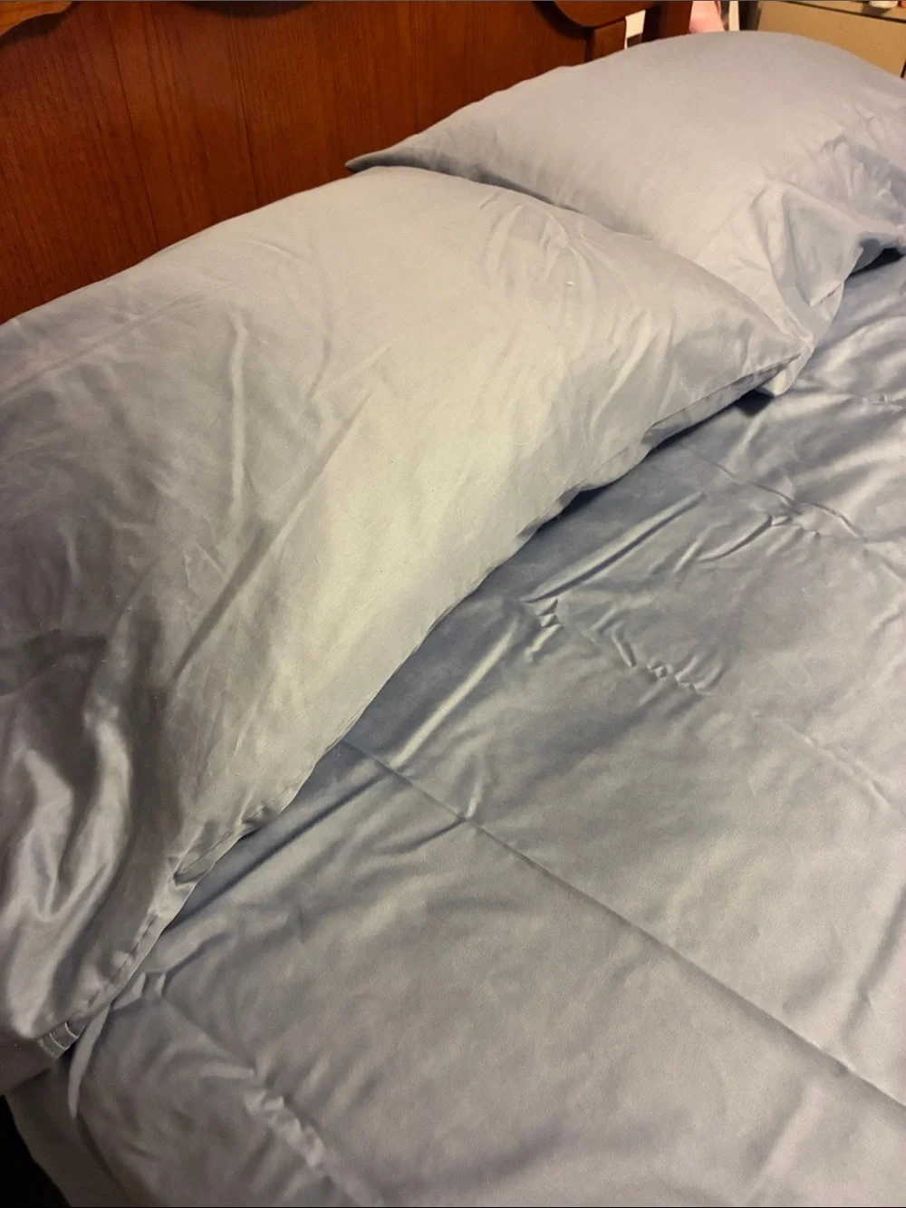 Light Blue Bed Sheet Set - Soft Cotton-Like Bedding